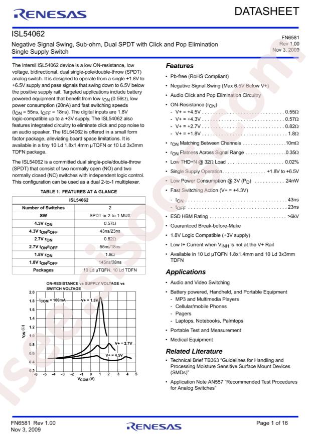 ISL54062IRTZ