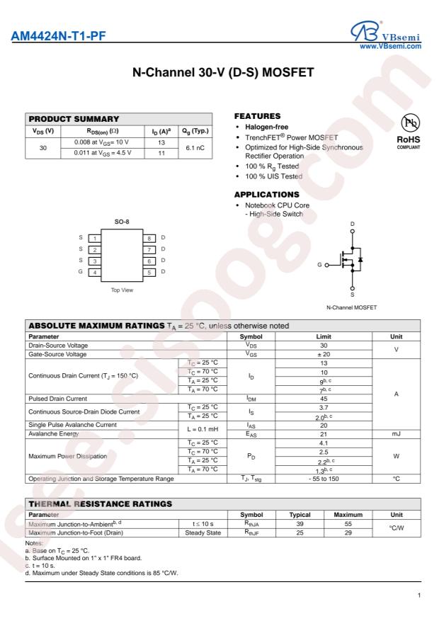 AM4424N-T1-PF-VB