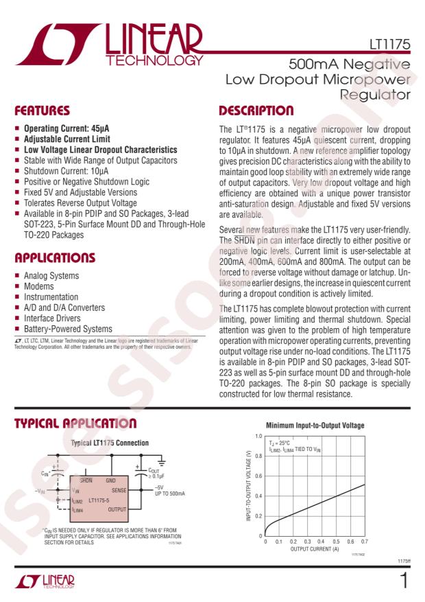 LT1175CS8#PBF