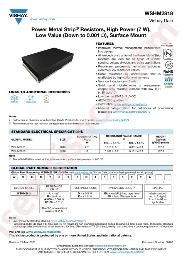 WSHM2818R0200FEA