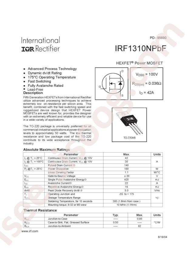 IRF1310NPBF