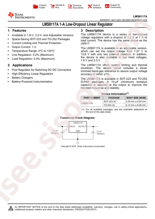 LMS8117ADTX-3.3/NOPB