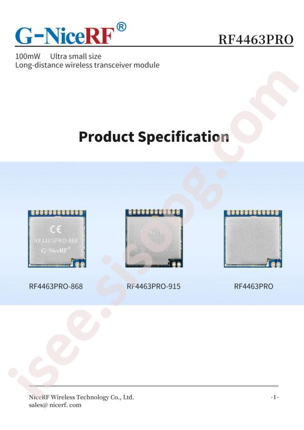 RF4463PRO-915MHz