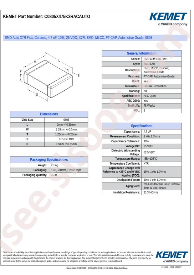 C0805X475K3RACAUTO