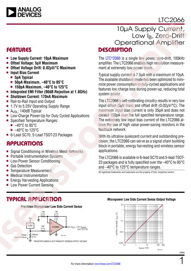 LTC2066ISC6#TRMPBF