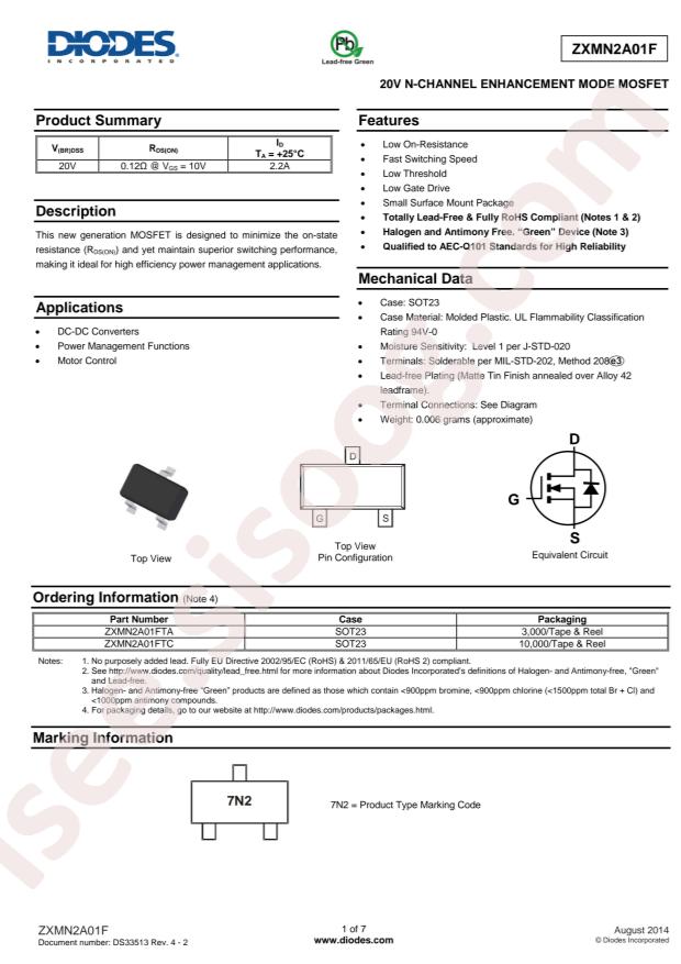 ZXMN2A01FTA