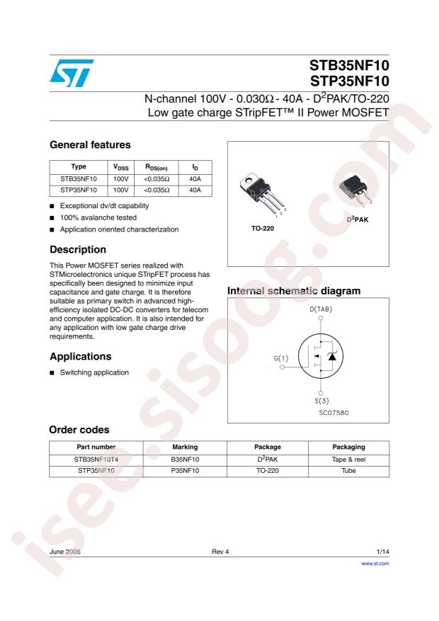 STB35NF10T4