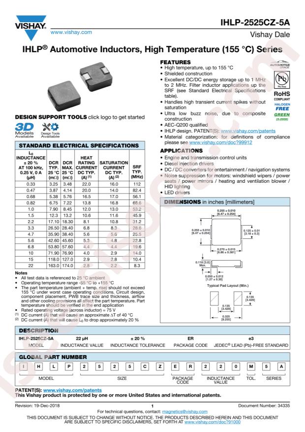 IHLP2525CZERR82M5A