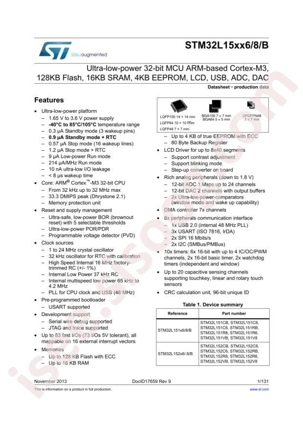 STM32L152vBT6