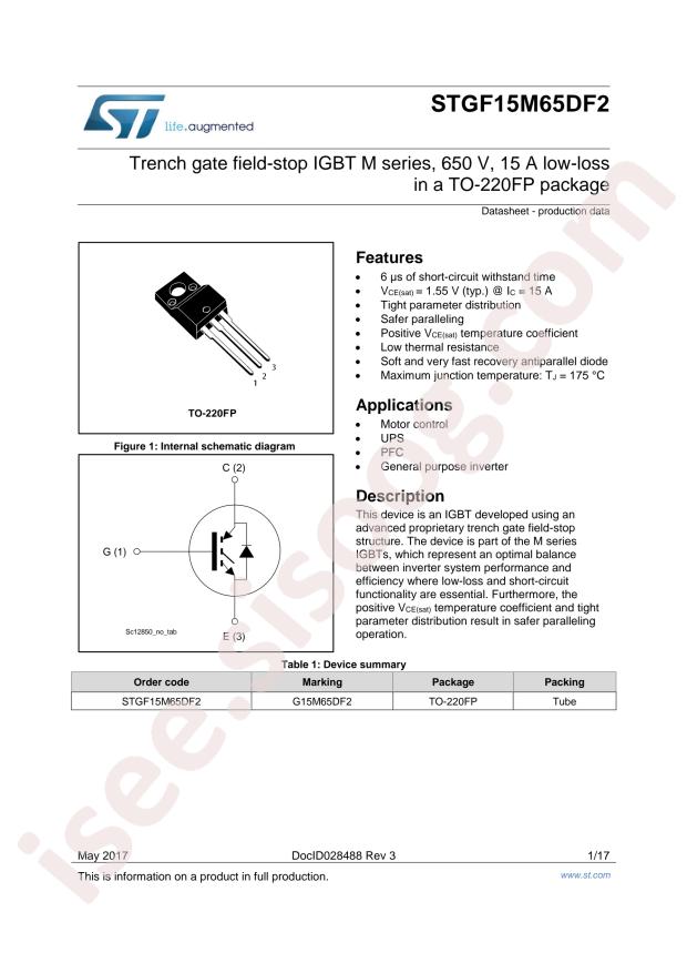 STGF15M65DF2