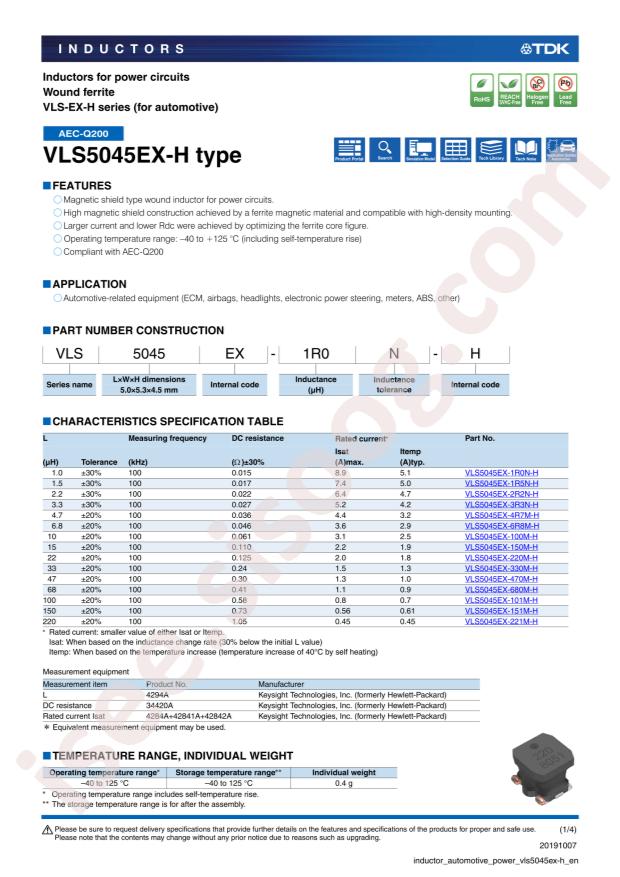 VLS5045EX-1R0N-H