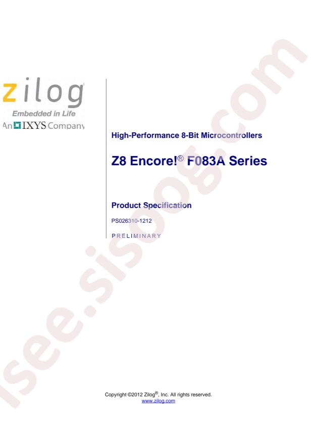 Z8F083APH020SG