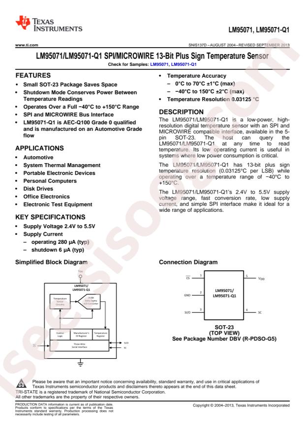LM95071CIMFX/NOPB