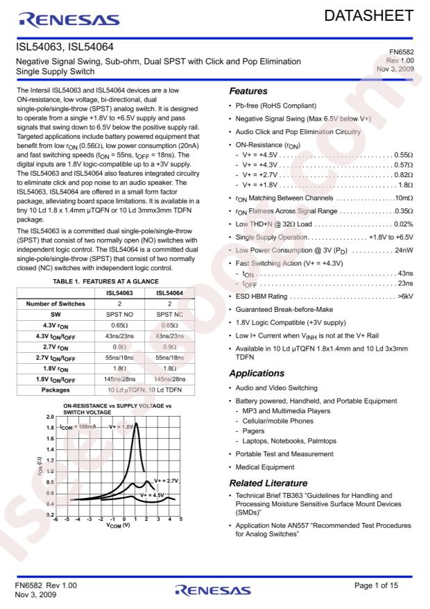 ISL54063IRTZ