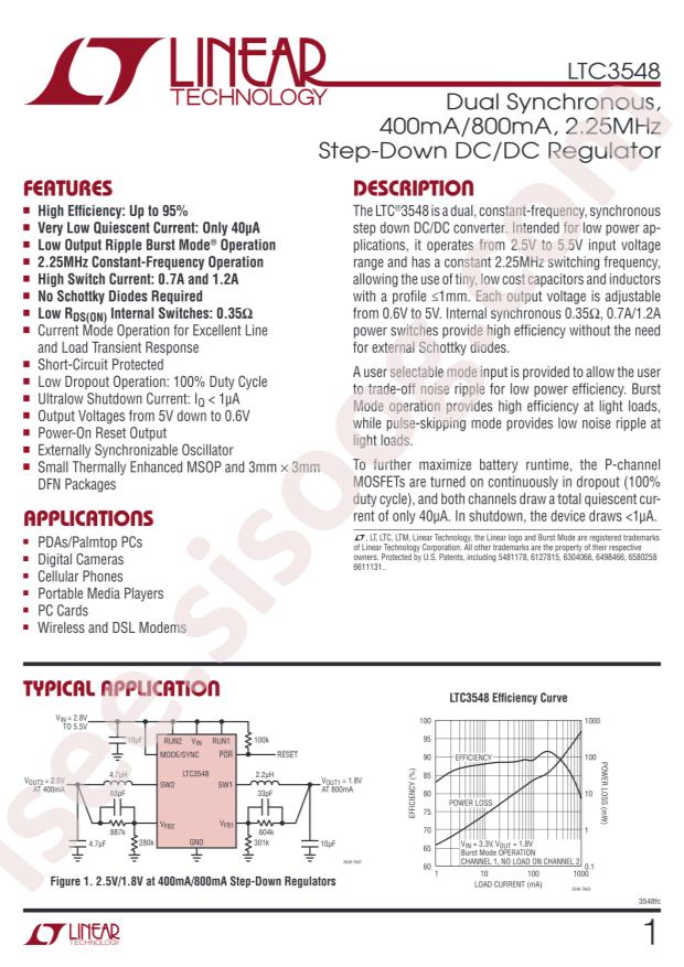 LTC3548EDD#PBF