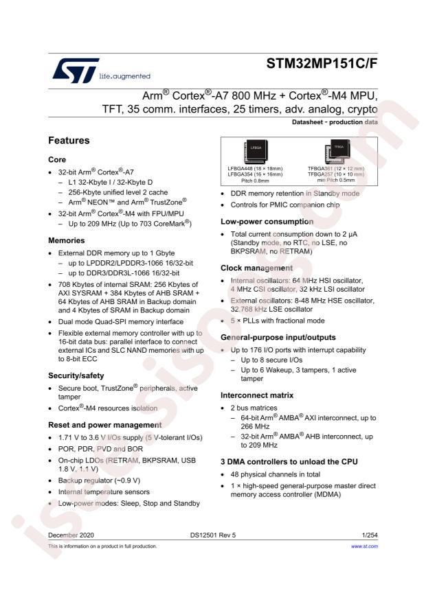 STM32MP151CAC3
