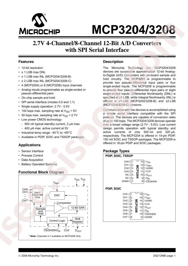 MCP3208-BI/SL