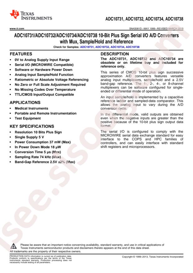 ADC10738CIWMX/NOPB