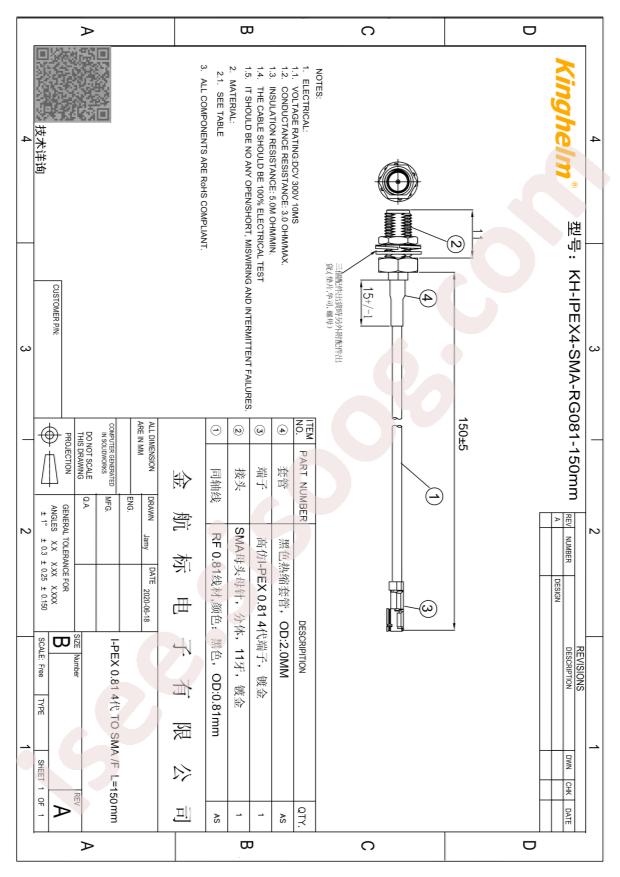 KH-IPEX4-SMA-RG081-150mm