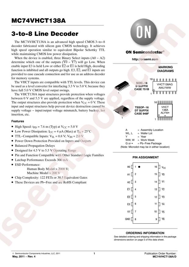 MC74VHCT138ADR2G