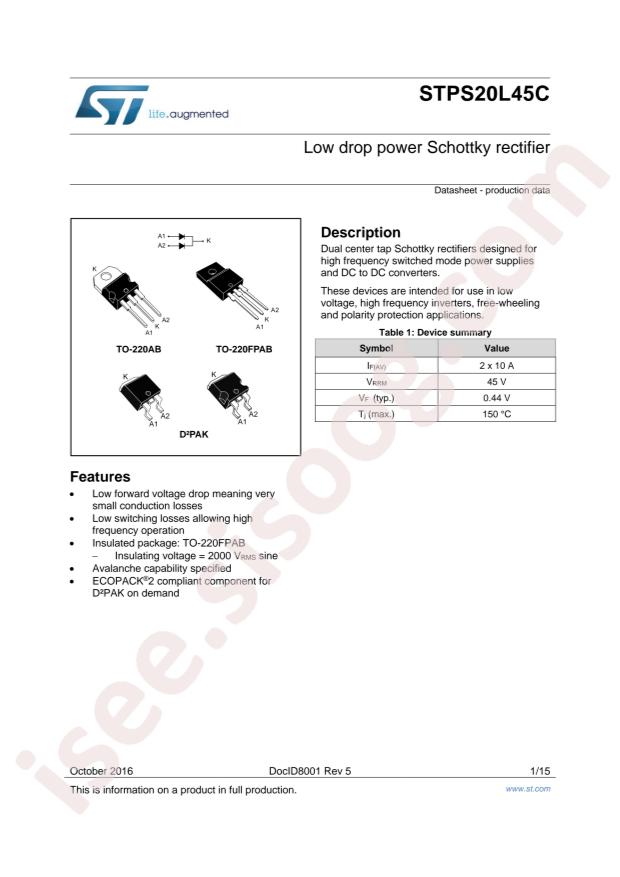 STPS20L45CG-TR