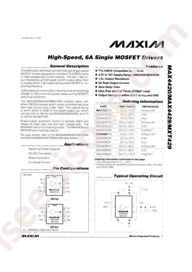 MAX4420CSA+