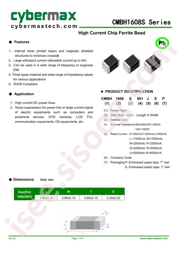 CMBH1608S600QSP