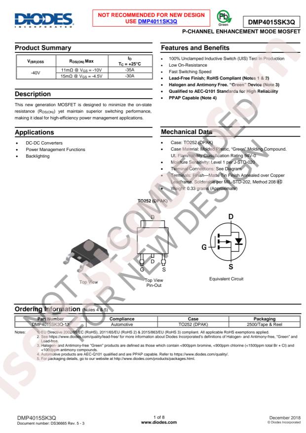 DMP4015SK3Q-13