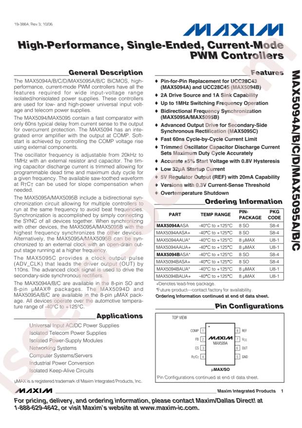 MAX5094AAUA+