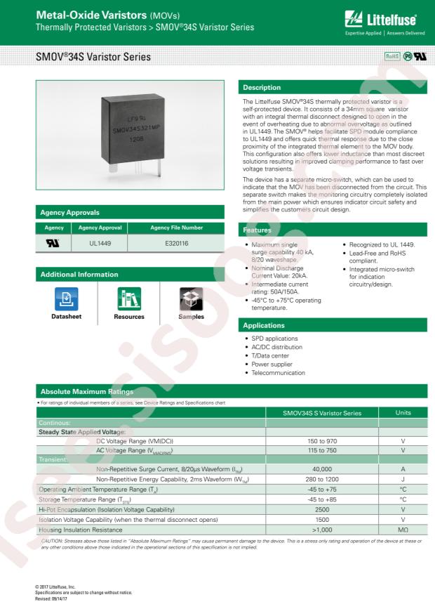 SMOV34S181MP