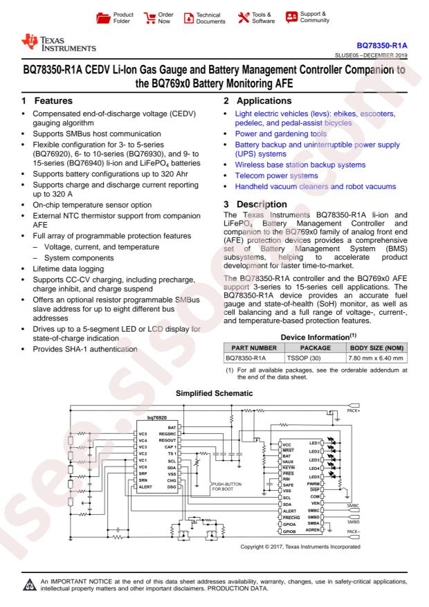 BQ78350DBT-R1A