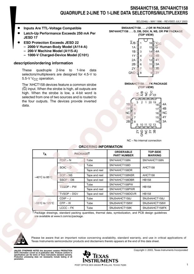 SN74AHCT158PWR