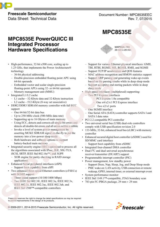 MPC8536EAVJAULA