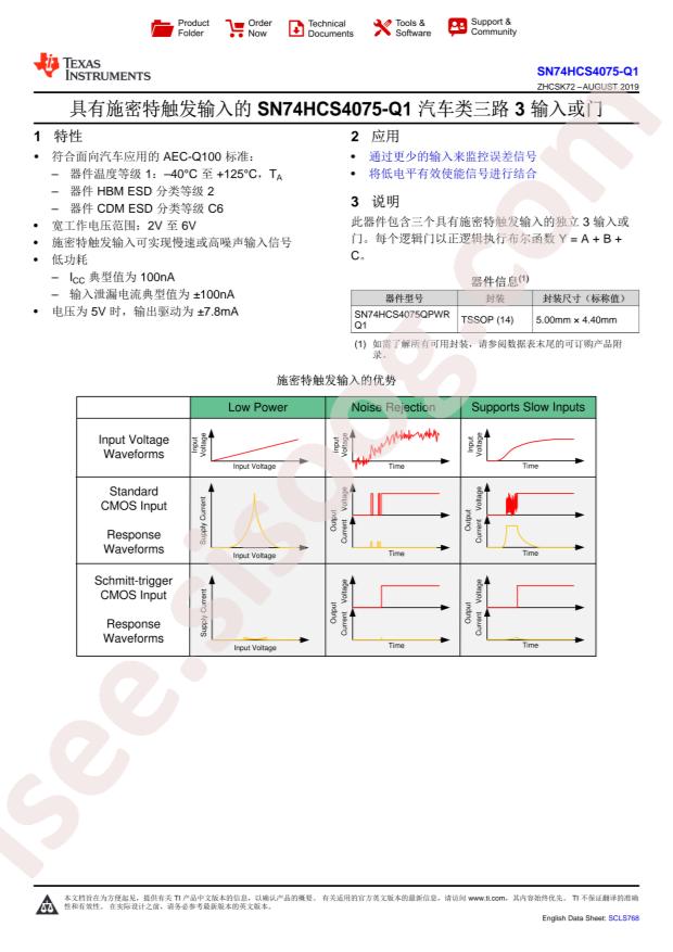 SN74HCS4075QPWRQ1