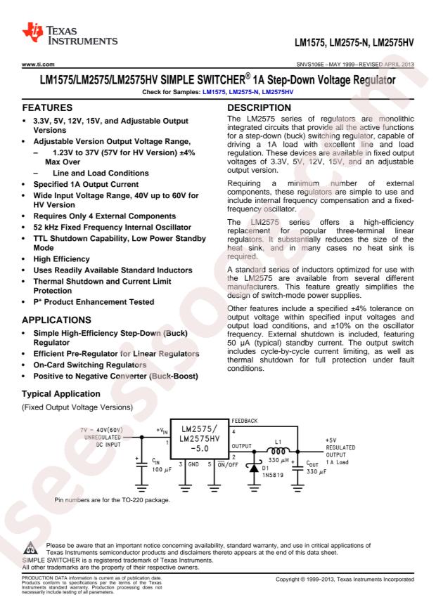 LM2575Sx-3.3/NOPB