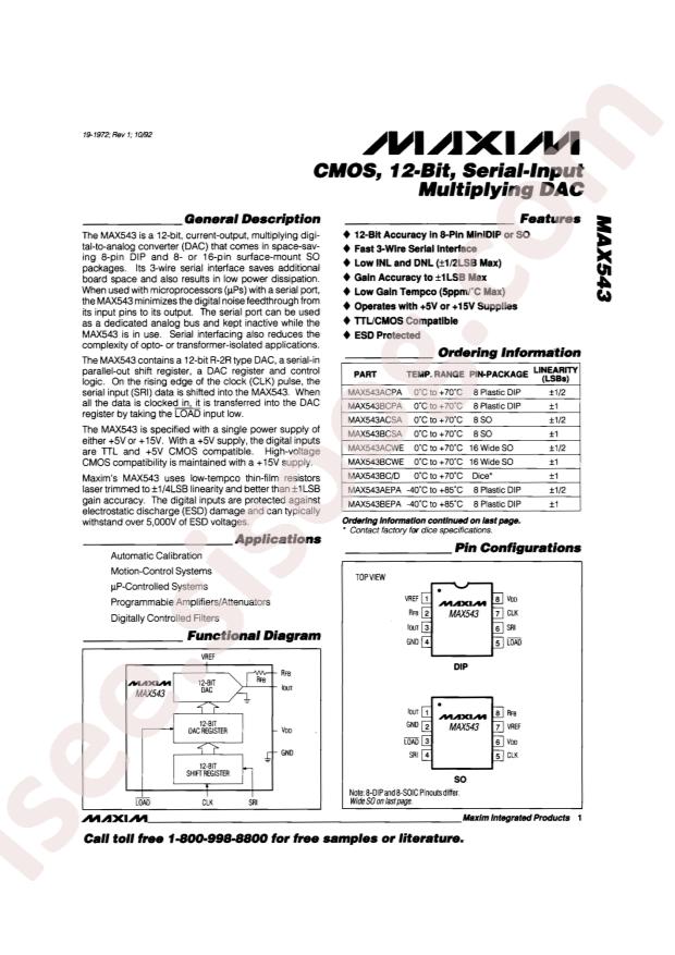 MAX543BCSA+