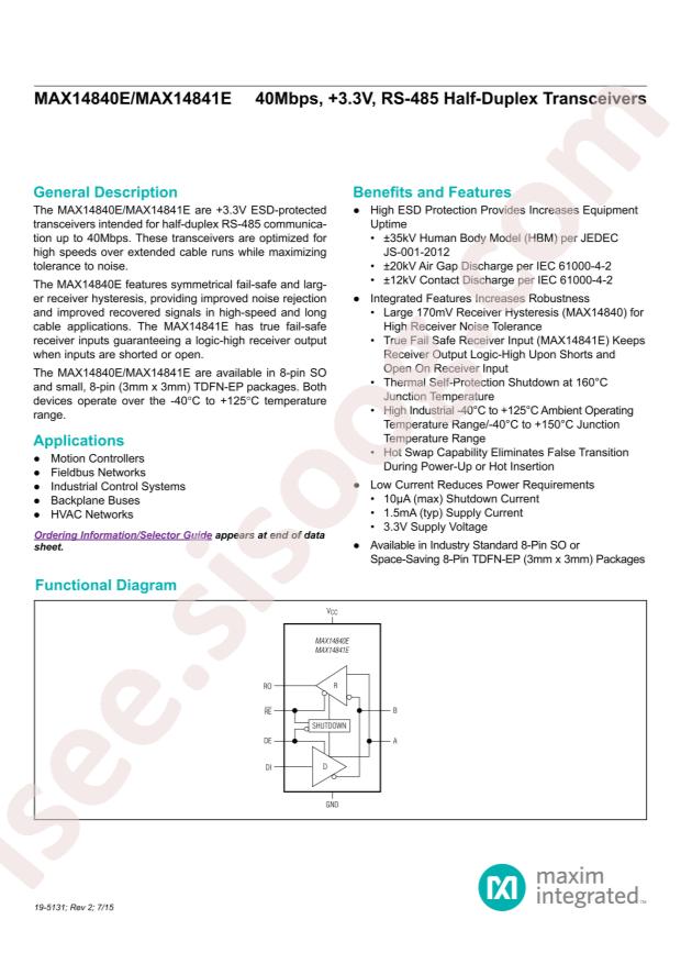 MAX14841EASA+T