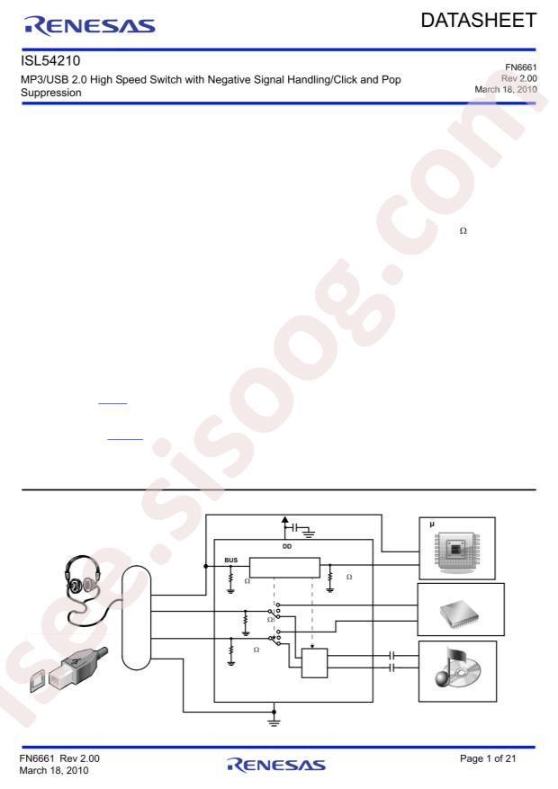ISL54210IRTZ-T