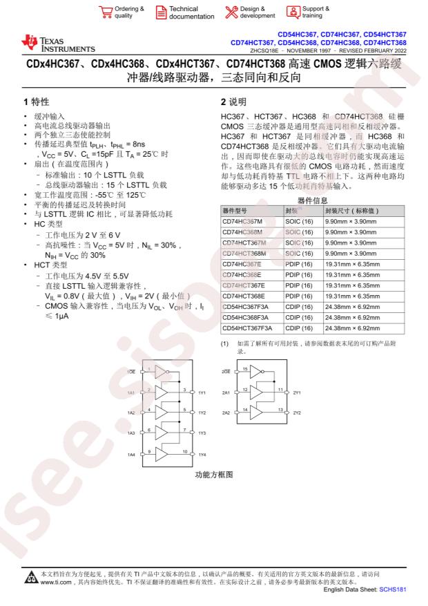CD74HCT367E