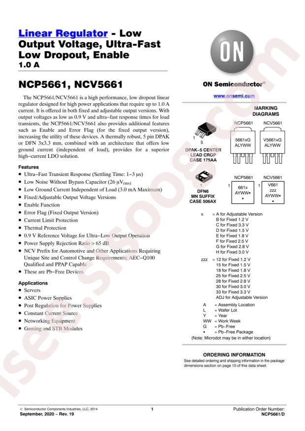 NCV5661MN33T2G