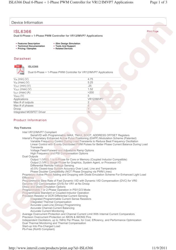ISL6366CRZ-TK