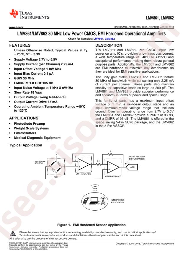 TI LMV861MG/NOPB