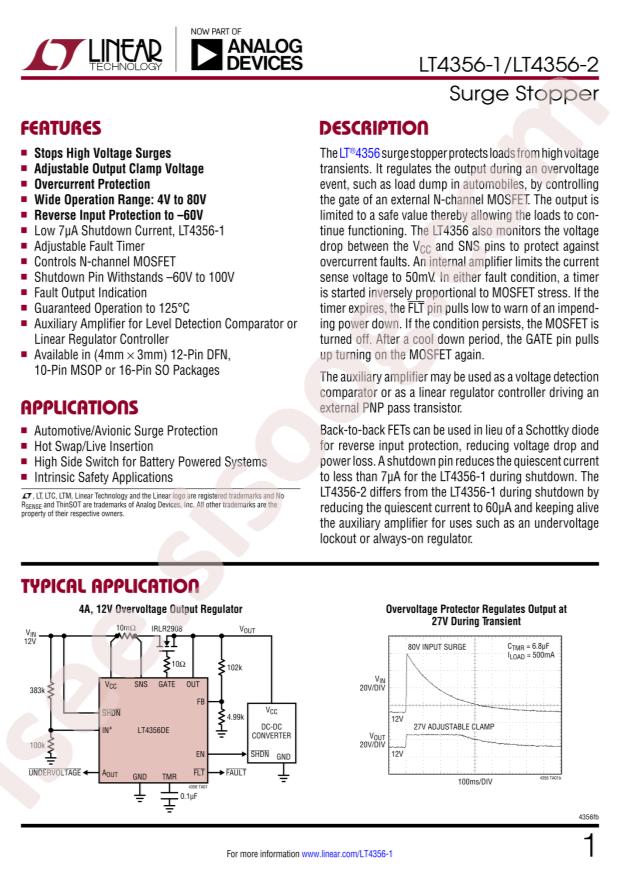 LT4356IMS-1#PBF