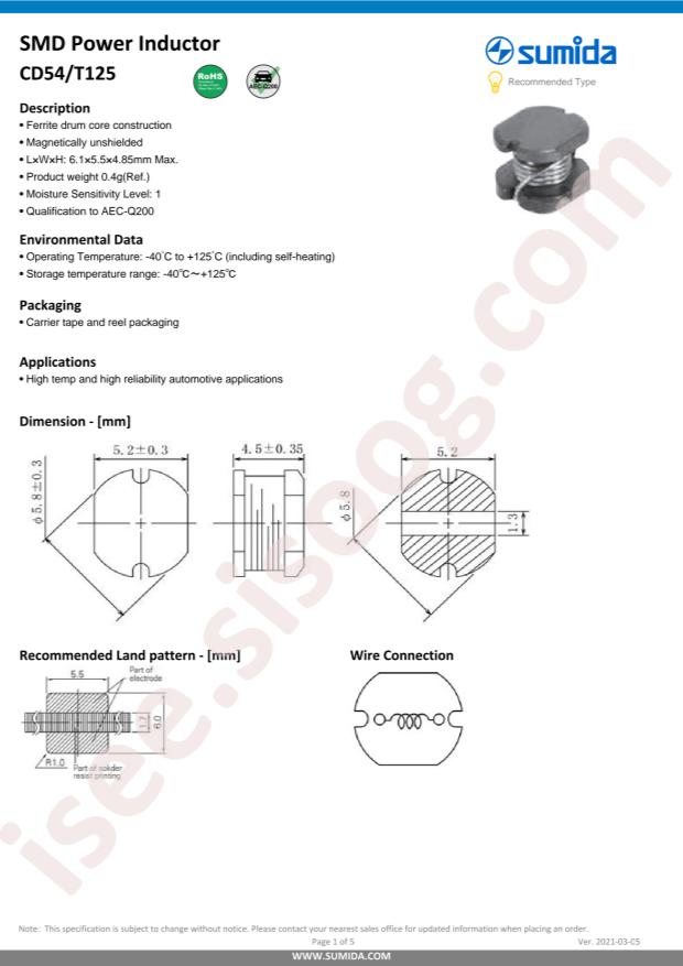 CD54T125NP-221KC