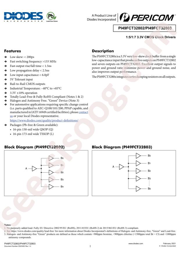 PI49FCT32803LEX