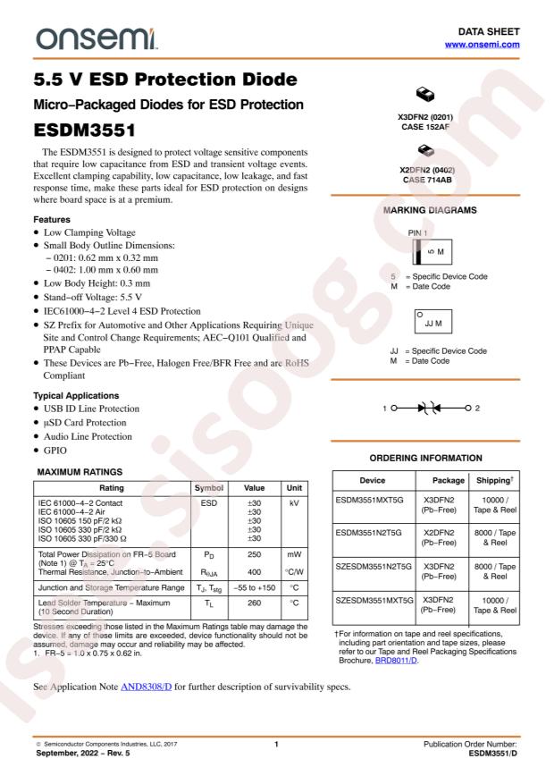 ESDM3551N2T5G
