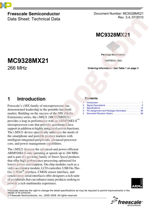 NXP MC9328MX21DVMR2