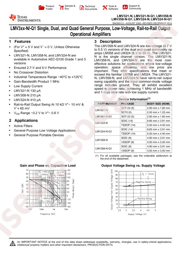 LMV321M5X/NOPB