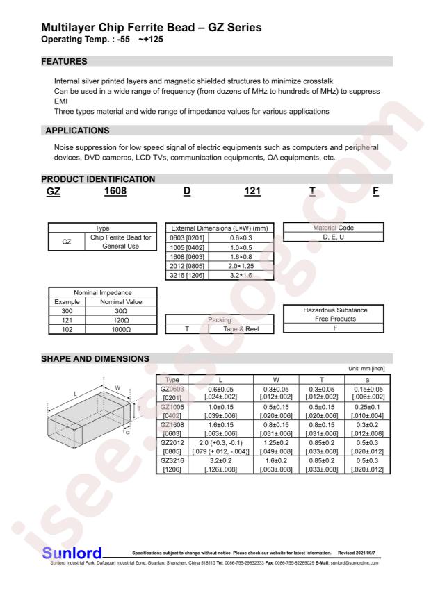 GZ2012U600TF