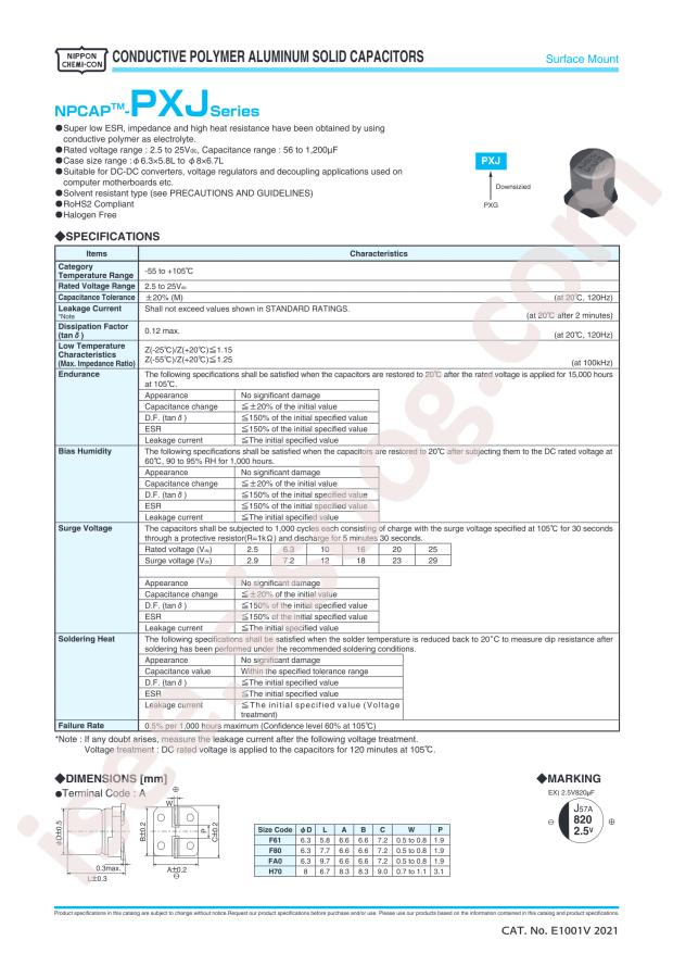 APXJ160ARA271MF80J